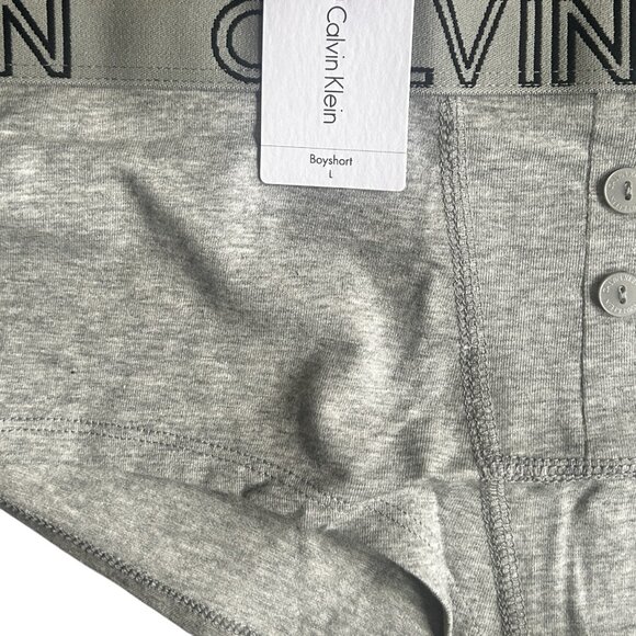 Women's Calvin Klein Boyshort Underwear Grey Large - Picture 3 of 5